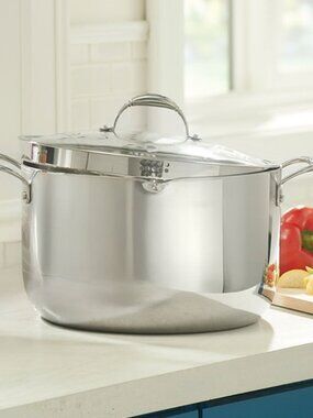 Princess Heritage® Tri-Ply Stainless Steel 14.5-Qt. Straining Dutch Oven 10839